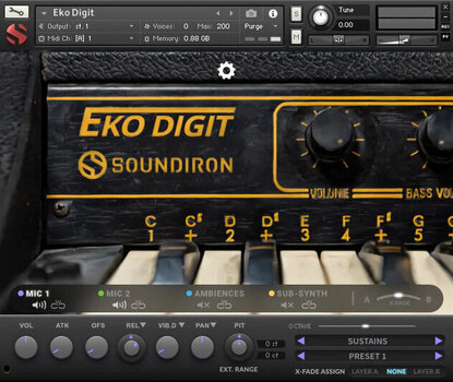 Zvočna knjižnica za sampler Soundiron Eko Digit (Digitalni izdelek) - 2