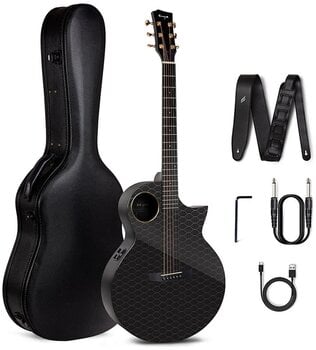 electro-acoustic guitar Enya Music X4 Pro Acoustic Plis Black electro-acoustic guitar - 7