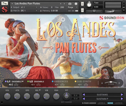 Звукова библиотека за семплер Soundiron Los Andes Pan Flutes (Дигитален продукт) - 2