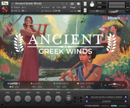 Звукова библиотека за семплер Soundiron Ancient Greek Winds (Дигитален продукт) - 2