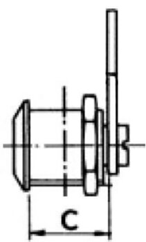 Cerradura de cubierta de barco Osculati Cylinder Lock 35 mm Cerradura de cubierta de barco - 2