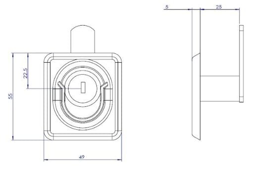 Фитинг Osculati Swivelling Lock for Portholes and Peaks Фитинг - 4