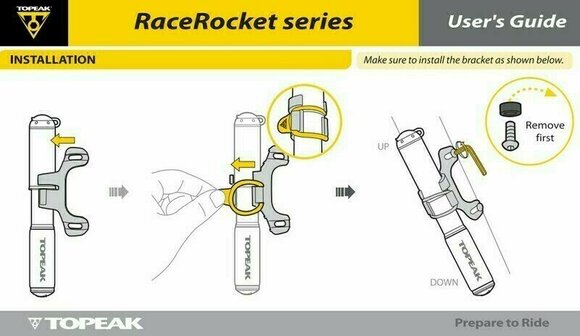 Mini-Fahrradpumpe Topeak Race Rocket HP Schwarz Mini-Fahrradpumpe - 5