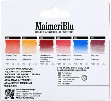 Watercolour Paint Maimeri Blu Set of Watercolour Paints Venice 6 x 12 ml 6 pcs - 2