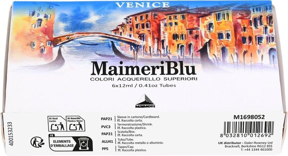 Aquarellfarbe Maimeri Blu Set Aquarellfarben Venedig 6 x 12 ml 6 Stck - 4