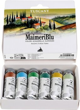 Nερομπογιά Maimeri Blu Σετ ακουαρέλα χρώματα Tuscany 6 x 12 ml 6 τεμ. - 5