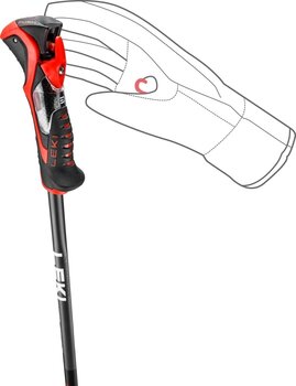 Lyžařské hole Leki Airfoil 3D Black/Bright Red/Dark Anthracite 115 cm Lyžařské hole - 5