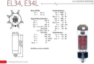 Vacuum Tube JJ Electronic EL34 Vacuum Tube - 1