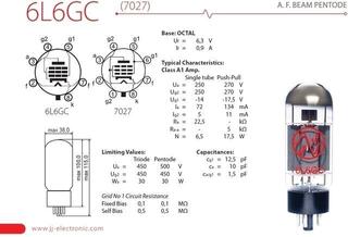Vacuum Tube JJ Electronic 6L6GC Matched Quad Vacuum Tube - 1