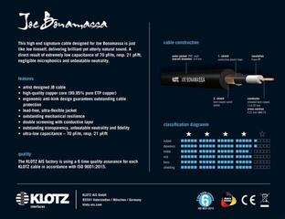 Instrumentenkabel Klotz JBNPP060  J. Bonamassa 6 m Gerade Klinke - Gerade Klinke Instrumentenkabel - 1