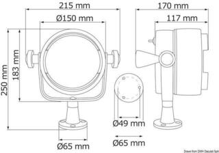 Boat Exterior Light Osculati Night Eye 100+100 W White Boat Exterior Light - 3