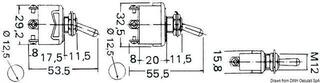 Lodní vypínač Osculati Toggle switch (ON)-OFF-(ON) 15A Lodní vypínač - 1