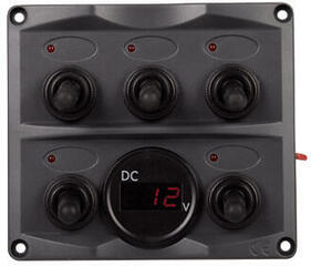 Lodní vypínač Talamex Switch Panel-Voltmeter 12/24V Antracit 12 / 24 V Lodní vypínač - 1