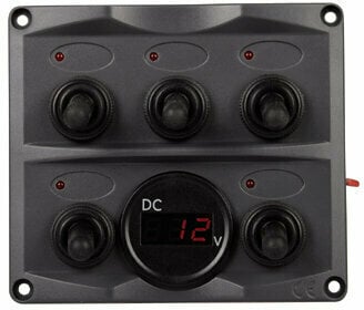 Lodní vypínač Talamex Switch panel-Voltmeter 12/24V Antracit - 2