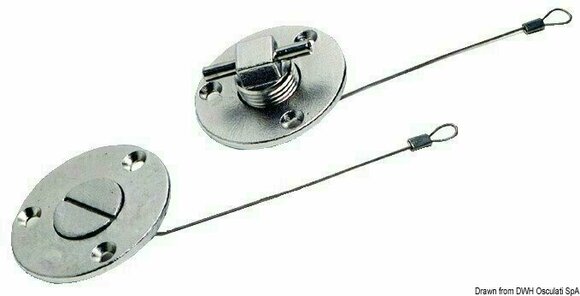 Accessori yacht Osculati Drain plug with screwdriver opening / stainless steel - 2
