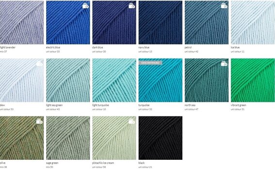 Pređa za pletenje Drops Baby Merino Uni Colour 42 Petrol Pređa za pletenje - 6