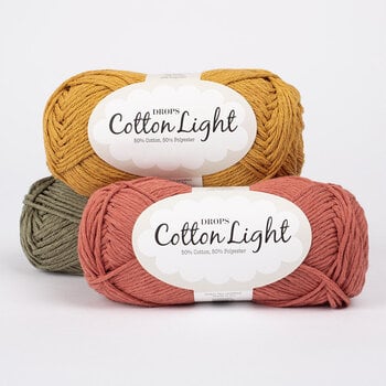 Strickgarn Drops Cotton Light Uni Colour 21 Light Beige Strickgarn - 2