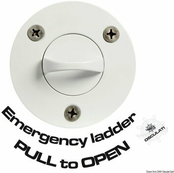 Ljestve za brod, pasarela za brod Osculati 3-step emergency ladder with front screws - 3