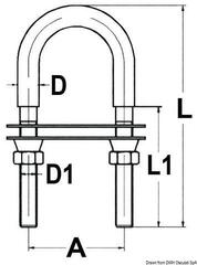 Boat Deck Fittings Osculati U-Bolt - 1