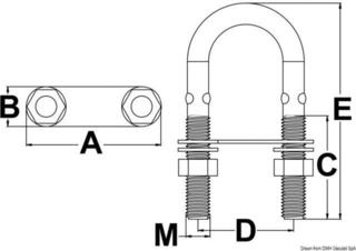 Boat Deck Fittings Osculati SS U-bolt Boat Deck Fittings - 1