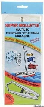 Marine Halterung Osculati Super clothes pegs 100x33 mm white (8-Pack) - 3