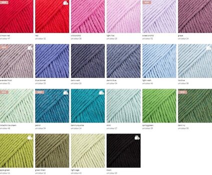 Strickgarn Drops Cotton Light Uni Colour 27 Mint Strickgarn - 5