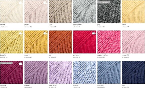 Knitting Yarn Drops Cotton Merino Uni Colour 30 Sea Glass Knitting Yarn - 4