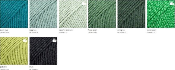 Strickgarn Drops Cotton Merino Uni Colour 30 Sea Glass Strickgarn - 5