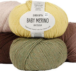 Stickgarn Drops Baby Merino Uni Colour 58 Pistachio Ice Cream Stickgarn - 2