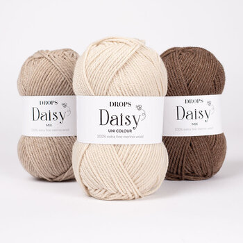 Νήμα Πλεξίματος Drops Daisy Uni Colour 01 Off White Νήμα Πλεξίματος - 2