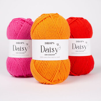 Hilo de tejer Drops Daisy Uni Colour 01 Off White Hilo de tejer - 3