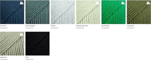 Knitting Yarn Drops Daisy Uni Colour 18 Dark Blue Green Knitting Yarn - 5