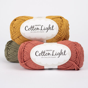 Pletací příze Drops Cotton Light Uni Colour 37 Almond Pletací příze - 2