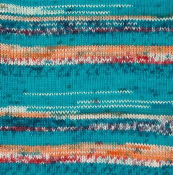 Knitting Yarn Drops Fabel Print 162 Blue Sea Knitting Yarn - 2