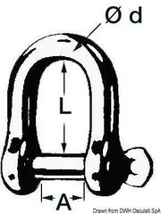 Shackle Osculati Bow Shackle Galvanized Steel - 1