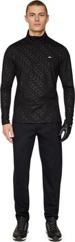 Hættetrøje/Sweater J.Lindeberg Luke Deboss Mid Layer Bias Bridge Black XL Sweatshirt - 4