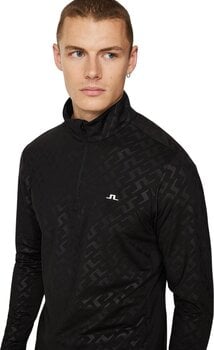 Kapuzenpullover/Pullover J.Lindeberg Luke Deboss Mid Layer Bias Bridge Black L Sweatshirt - 5