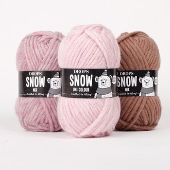 Pletací příze Drops Snow Mix 50 Dark Rose Pletací příze - 2