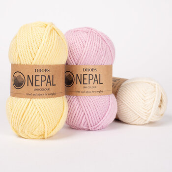 Pletací příze Drops Nepal Uni Colour 1101 White Pletací příze - 4