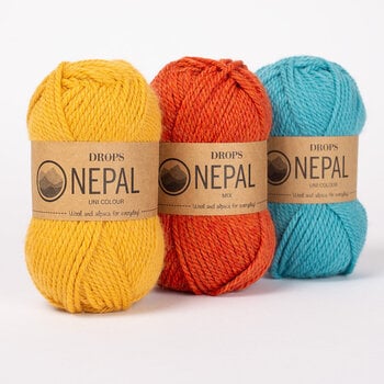 Pletací příze Drops Nepal Uni Colour 1101 White Pletací příze - 6