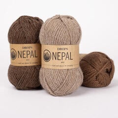 Strickgarn Drops Nepal Mix 8907 Fog Strickgarn - 1