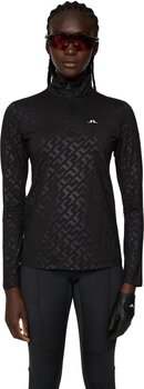 Hoodie/Trui J.Lindeberg Lauryn Deboss Mid Layer Bias Bridge Black XL Sweatshirt - 2