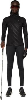 Tröja J.Lindeberg Lauryn Deboss Mid Layer Bias Bridge Black XL Collegepaita - 4