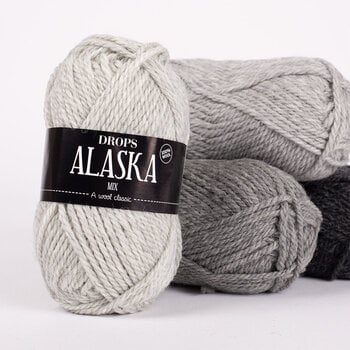 Knitting Yarn Drops Alaska Mix 05 Dark Grey Knitting Yarn - 6