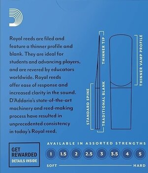 Alto Saxophone Reed D'Addario-Woodwinds RJB 0325 Alto Saxophone Reed - 2