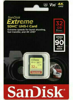 Cartão de memória SanDisk Extreme 32 GB SDSDXVE-032G-GNCIN SDHC 32 GB Cartão de memória - 3