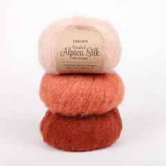 Przędza dziewiarska Drops Brushed Alpaca Silk Uni Colour 06 Coral Przędza dziewiarska - 5
