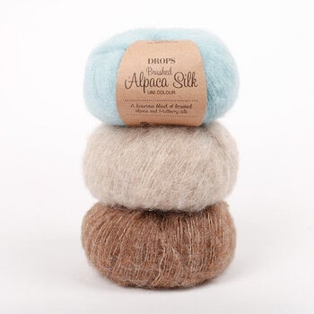 Νήμα Πλεξίματος Drops Brushed Alpaca Silk Uni Colour 26 Cobalt Blue Νήμα Πλεξίματος - 3