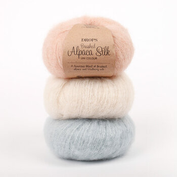 Νήμα Πλεξίματος Drops Brushed Alpaca Silk Uni Colour 28 Pacific Blue Νήμα Πλεξίματος - 2