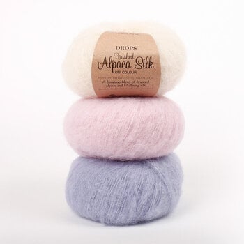 Hilo de tejer Drops Brushed Alpaca Silk Uni Colour 34 Sweet Orchid Hilo de tejer - 5